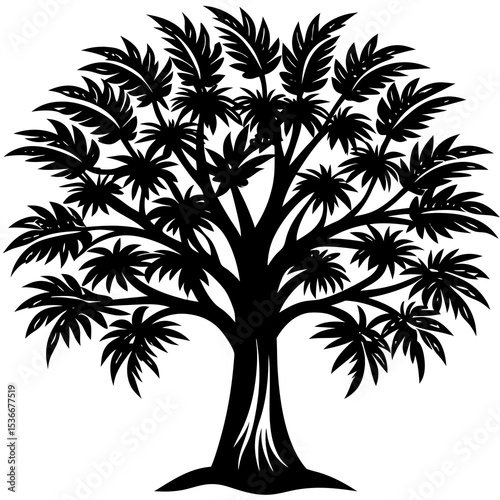 palm, tree, tropical, beach, vector, nature, coconut, illustration, silhouette, summer, plant, leaf, palm tree, travel, island, landscape, design, palmtree, palms, green, sun, branch, sea, leaves, bea