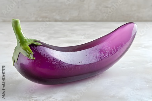 Frosted glass aubergine, 3d art, transparency