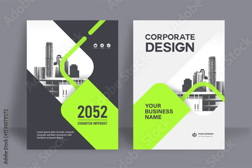 City Background Business Book Cover Design Template