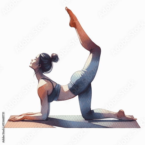 Luminous Ground Yoga isolated watercolor vector illustration svg