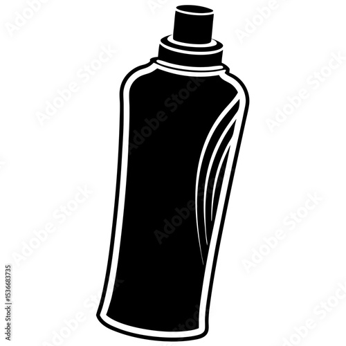 Silhouette of a Red Sunscreen Bottle on White Background – Sun Protection Container, Summer Skincare Concept, Cosmetic Packaging, Minimalist Design, Isolated Object, SPF Product Icon
Silhouette of a R