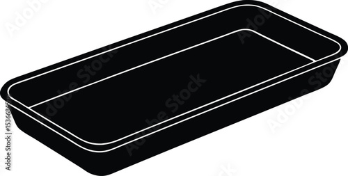  baking tray silhouette vector
