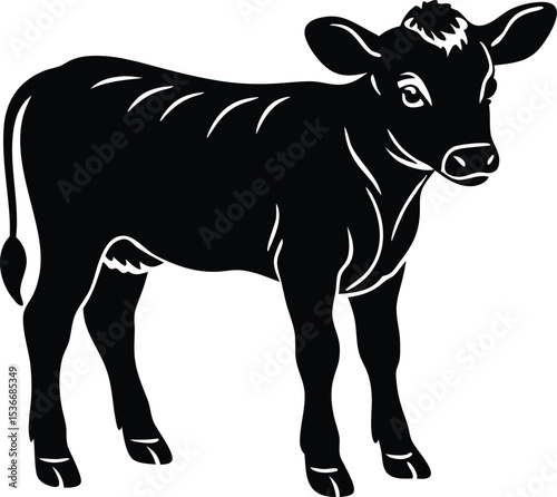 calf silhouette vector