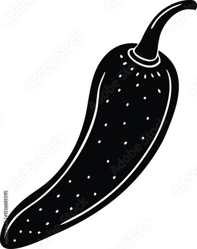 chili pepper silhouette vector