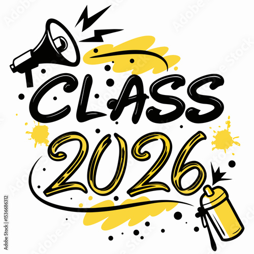 Class of 2026 graduation design element