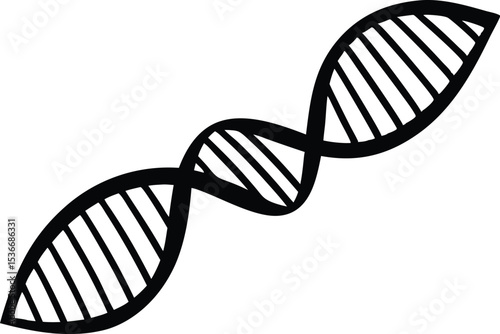 dna strand on white background