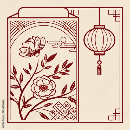 2025 Chinese New Year Hongbao Red Envelope Design with Cute Cat Illustration