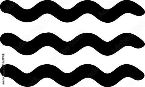 Silhouette of Ocean Waves – Abstract Sea Wave Outline, Minimalist Water Shape, Coastal Nature Design, Marine Theme, Calm Waterscape, Graphic Element for Backgrounds, Logos, and Prints
