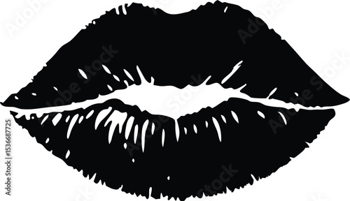 vector illustration of lips