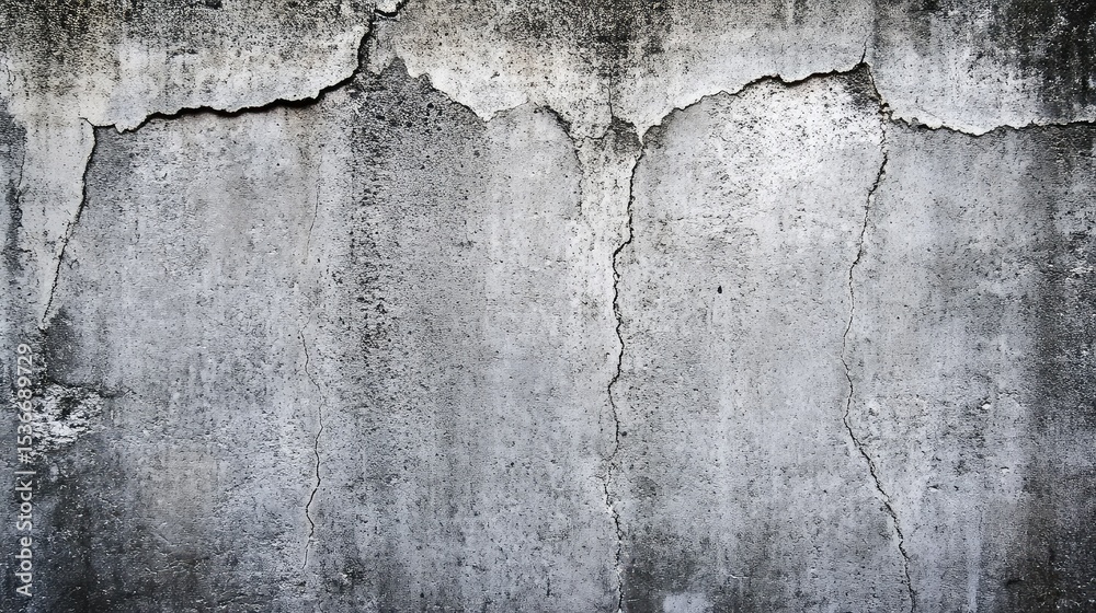 Obraz premium Concrete wall texture with subtle cracks and smooth gray surface