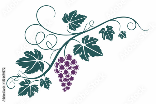 Minimalist Grape Vineyard Logo Icon Vector