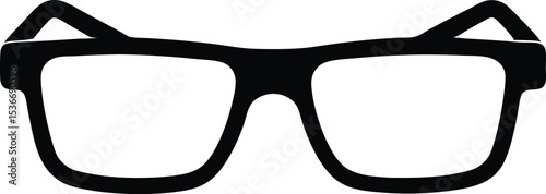 glasses on white background