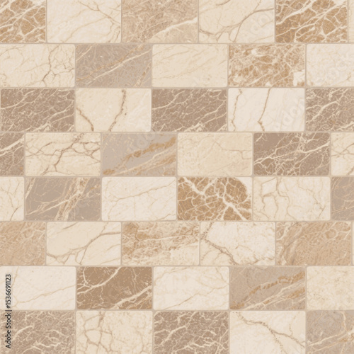 Handmade Beige Stonework – Seamless Tile Mosaic Vector ,beige light brown stone or tile mosaic natural stonework texture vector background wallpaper