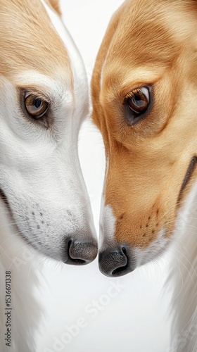 close up of two dogs