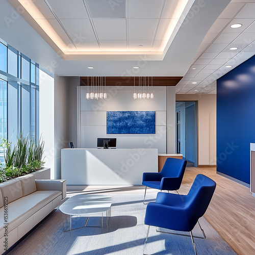 Beautiful a Bright and Airy Business Setting, with Natural Lighting Filling the Scene