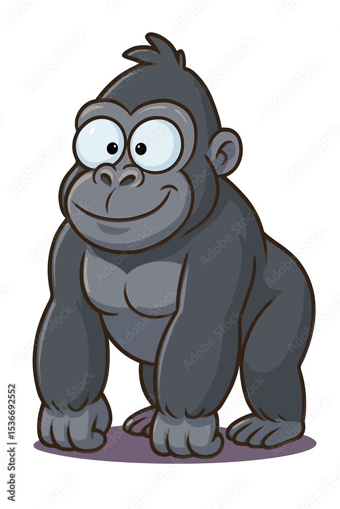 Obraz premium Funny gorilla vector illustration