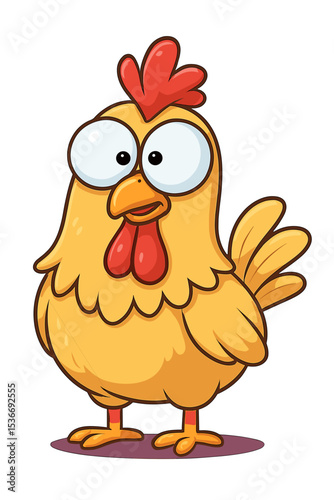 Funny chicken vector illustration
