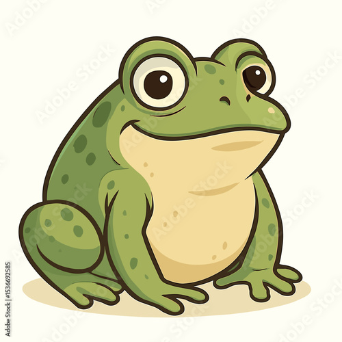 Funny toad vector illustration
