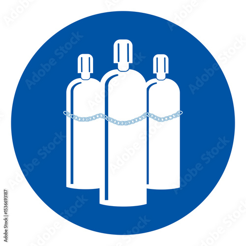 Chained Cylinders Symbol Sign, Vector Illustration, Isolate On White Background Label.EPS10