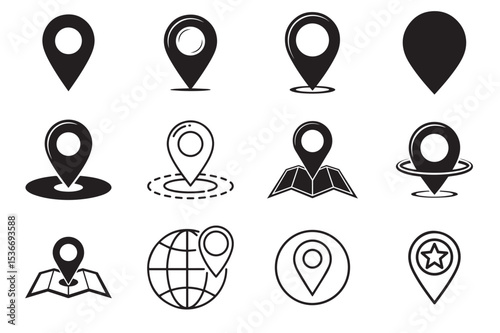 Location Pin and Map Icons