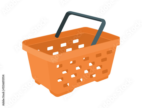 Shopping cart isolated. Vector illustration.