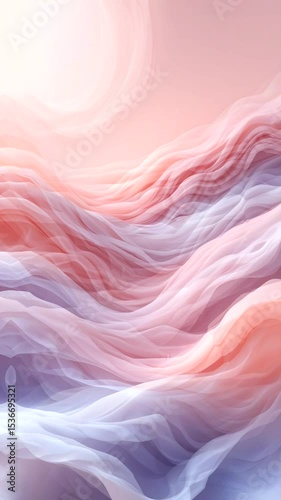 High Detail Abstract Wavy Silk Fiber Landscape - Motion Loop