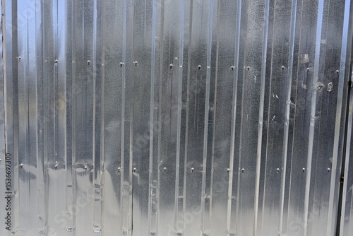 Corrugated Metal Sheet with Reflections