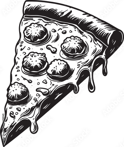 hand drawn pizza