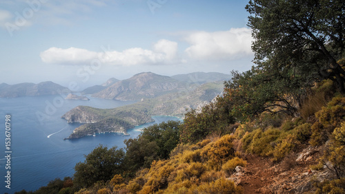 Fototapeta Naklejka Na Ścianę i Meble -  The view of the Turquoise Coast in Turkey