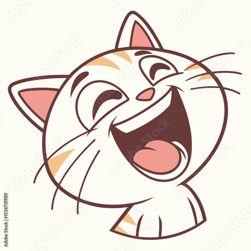 Laughing kitten emoji