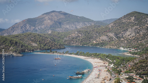Fototapeta Naklejka Na Ścianę i Meble -  The view of Oludeniz in Turkey