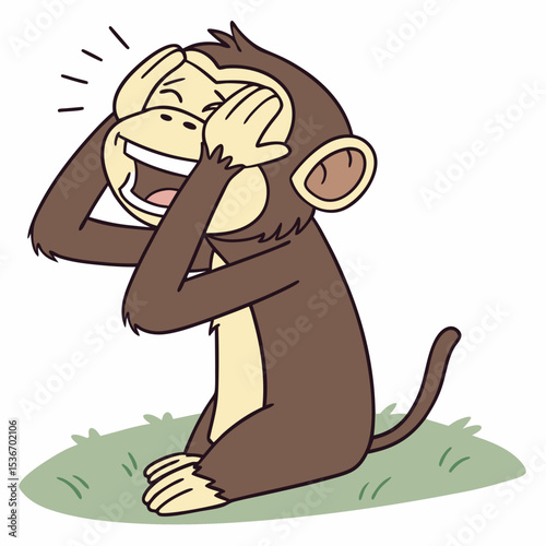 Monkey covering eyes emoji