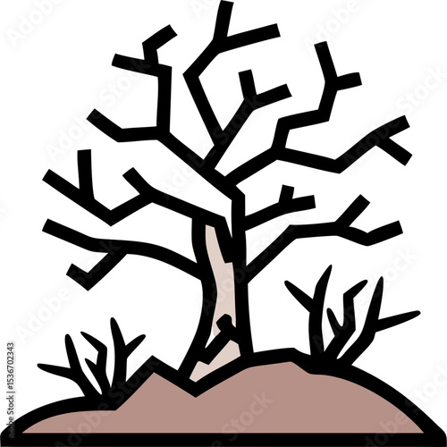 a dead tree vector illustation