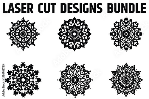 Intricate Mandala Laser Cut Ornaments Collection

