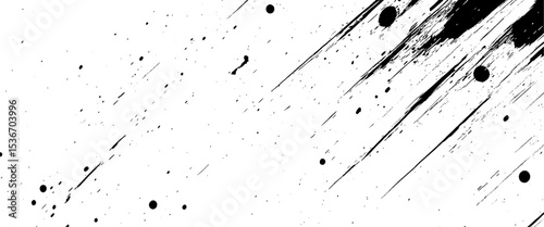 Vector modern black paint brush spots paint ink brush strokes.