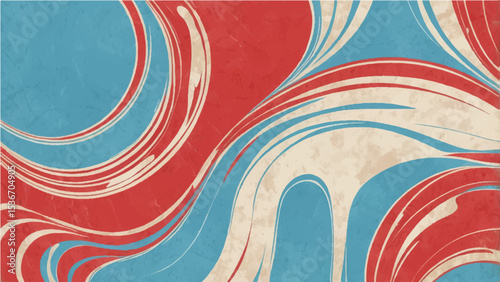 old blue and red paper background with marbled vintage texture in elegant website or textured paper design.