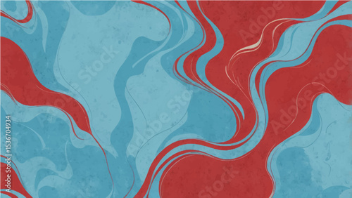 old blue and red paper background with marbled vintage texture in elegant website or textured paper design.