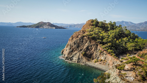 Fototapeta Naklejka Na Ścianę i Meble -  The coast of Fethiye in Turkey