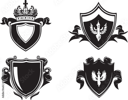 Medieval Heraldry Insignia and Badge Vector Pack


