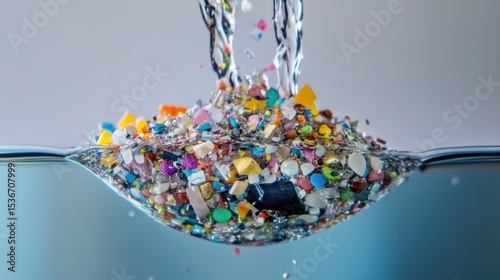 Plastic pollution in water