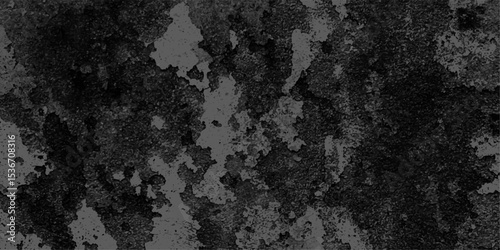 Abstract  rough, grunge-style dark concrete texture with uneven, mottled black and gray patches, resembling weathered cement, urban decay, or aged stone. spots, stains, and irregular shading, rugged