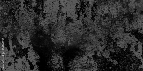 Abstract  rough, grunge-style dark concrete texture with uneven, mottled black and gray patches, resembling weathered cement, urban decay, or aged stone. spots, stains, and irregular shading, rugged