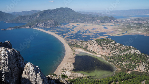 Fototapeta Naklejka Na Ścianę i Meble -  The panorama of the Iztuzu Beach in Turkey