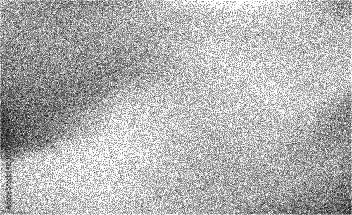 Vector Abstract Stipple Noise Effect. Dotwork BG. Black Grain Texture. Monochrome Gradient. Grainy Dots.