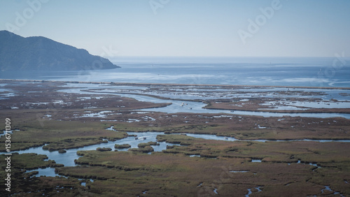 Fototapeta Naklejka Na Ścianę i Meble -  The view of the Dalyan River in Turkey