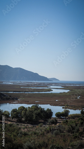 Fototapeta Naklejka Na Ścianę i Meble -  The view of the Dalyan River in Turkey