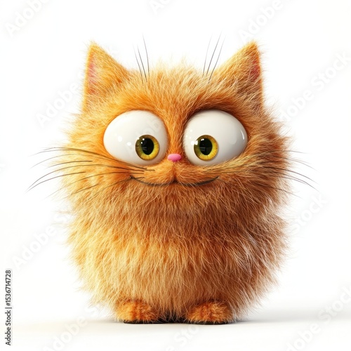 Selkirk cat illustration cartoon animal.