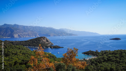 Fototapeta Naklejka Na Ścianę i Meble -  The view of the Turquise Coast in Turkey