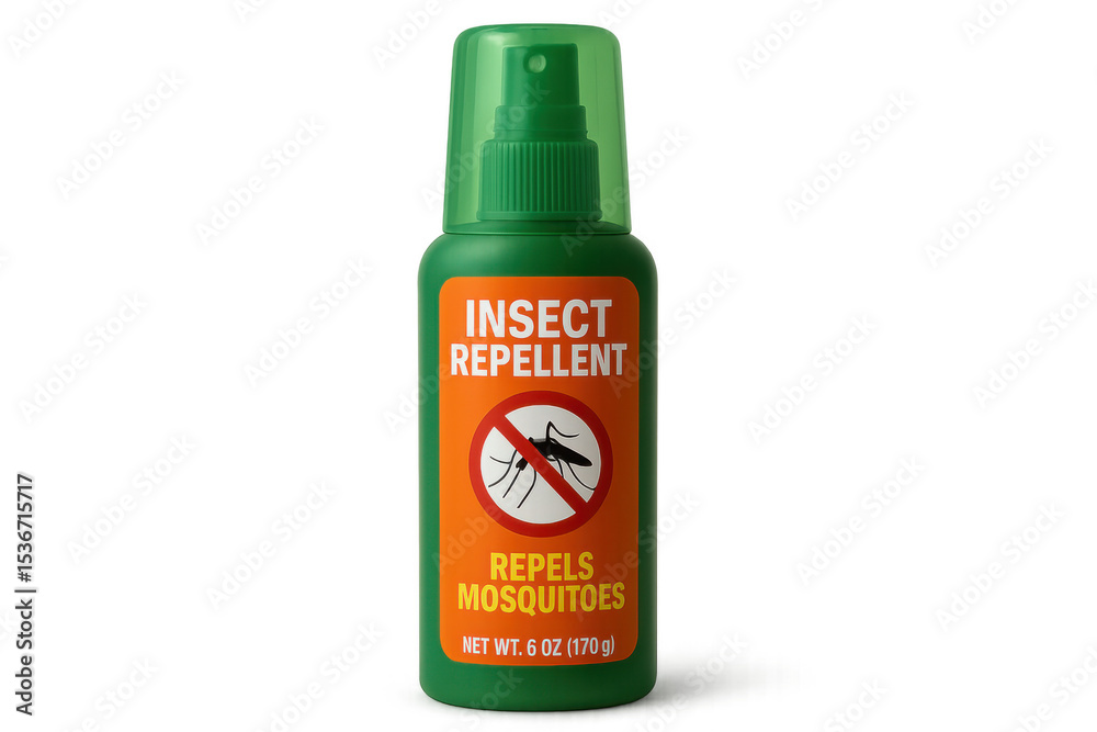 Green insect repellent spray preventing mosquito bites, protecting skin with antimicrobial formula against bug-borne threats Green insect repellent spray preventing mosquito bites, protecting skin with antimicrobial formula against bug-borne threats