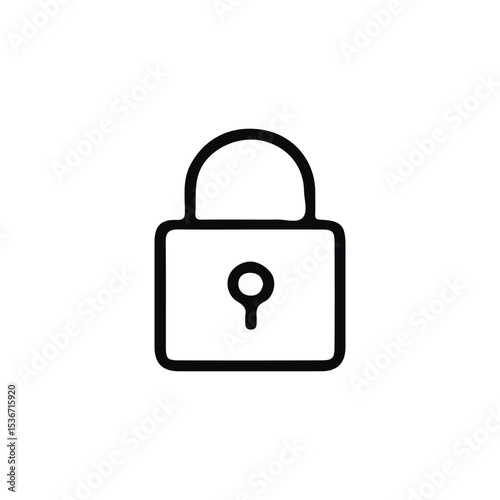 Cybersecurity and Lock Line Icons Set – Data Protection, Privacy, Encryption Symbols

